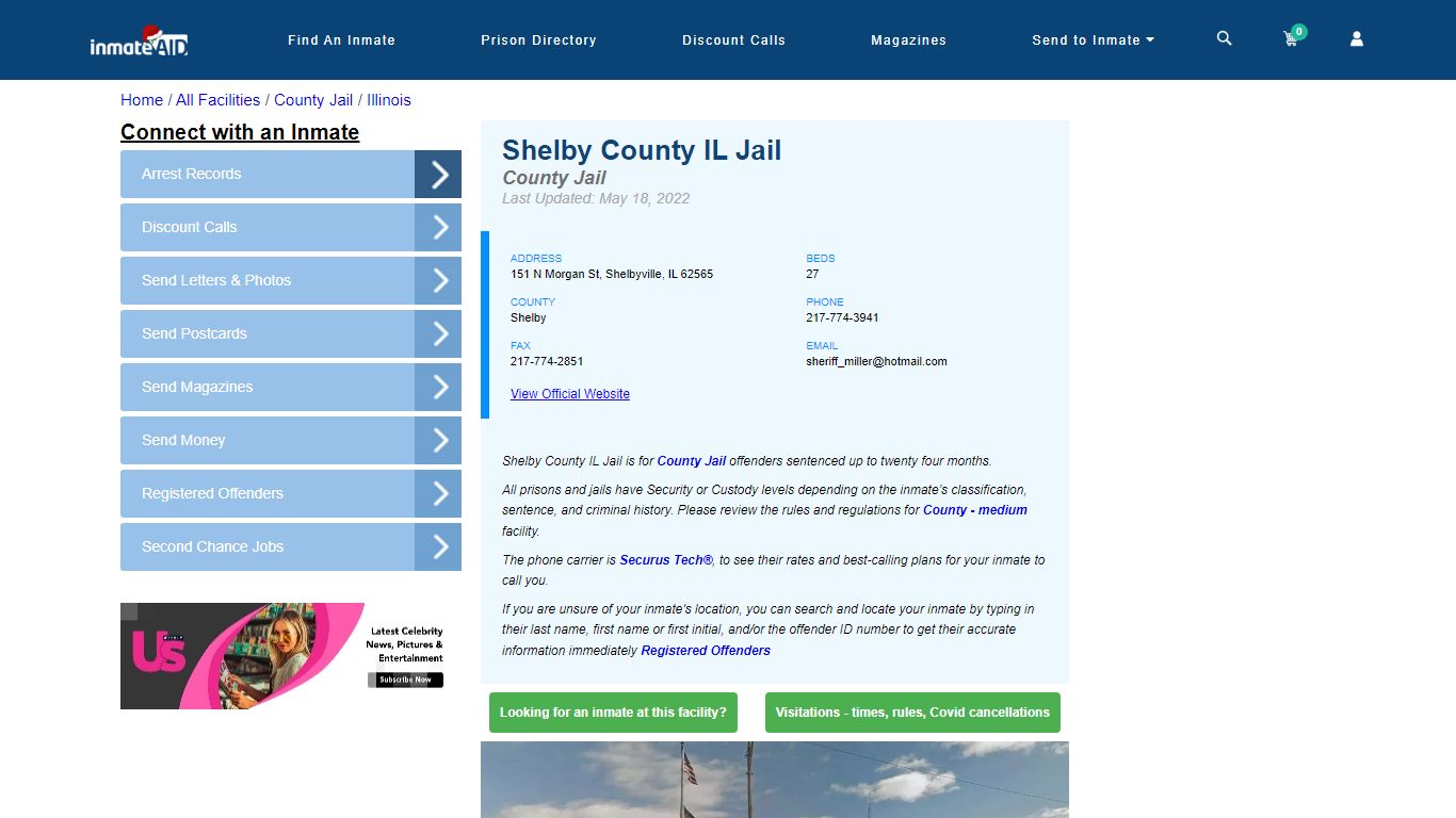 Shelby County IL Jail - Inmate Locator - Shelbyville, IL